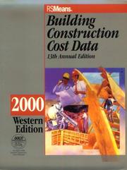 Cover of: Building Construction Cost Data: 2000 Western Edition (Building Construction Cost Data. Western Edition, 2000)