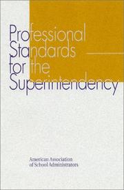 Cover of: Professional Standards for the Superintendency by Hoyle John R.