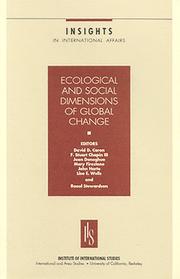 Cover of: Ecological and Social Dimensions of Global Change