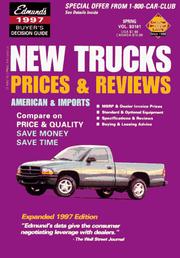 Cover of: Edmund's New Trucks 1997: Prices & Review: Spring Edition (Edmund's New Trucks Prices and Reviews)