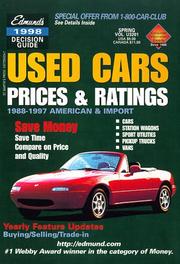 Cover of: Edmund's Used Cars: Prices & Ratings : 1998 (Edmundscom Used Cars and Trucks Buyer's Guide)