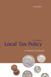 Local Tax Policy by David Brunori
