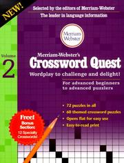 Cover of: Merriam-Webster's Crossword Quest, Volume 2