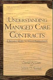 Cover of: Understanding Managed Care Contracts by David H. Lees