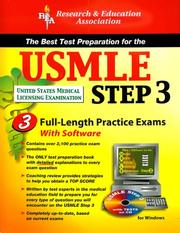 Cover of: The USMLE Step 3 with CD (REA) - The Best Test Prep for the USMLE Step 3 (Test Preps) by Rose S. Fife, John Min, Douglas Monasebian, Gopi Rana-Mukkavilli, Vartan Tarakchyan, T. M. Worner