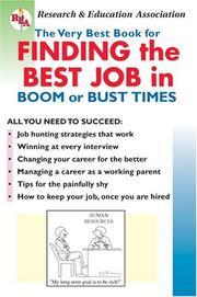 Cover of: Finding the Best Job in Boom or Bust Times (Reference)