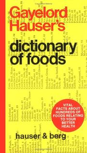 Cover of: Dictionary of Foods