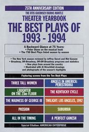 The Best Plays of 1993-1994 (Best Plays) by Otis L. Guernsey, Jr.