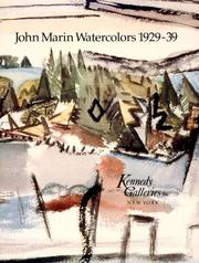 Cover of: John Marin Watercolors :  1929-1939