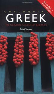 Cover of: Colloquial Greek by Niki Watts
