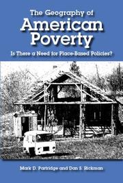 Cover of: The Geography of American Poverty by Mark D. Partridge, Dan S. Rickman