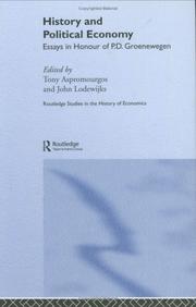 Cover of: History and political economy by [edited by] Tony Aspromourgos & John Lodewijks.