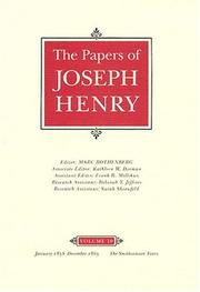 Cover of: The Papers of Joseph Henry, Vol. 10: The Smithsonian Years, 1858-1865 (Papers of Joseph Henry)