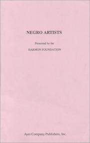 Cover of: Negro Artists | Inc. Harmon Foundation