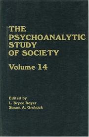 Cover of: The Psychoanalytic Study of Society, V. 14: Essays in Honor of Paul Parin (Psychoanalytic Study of Society)