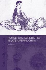 Cover of: Homoerotic sensibilities in late imperial China