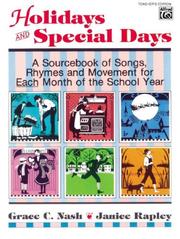Cover of: Holidays and Special Days: A Sourcebook of Songs Rhymes and Movement for Each Month of the School Year