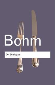 Cover of: On dialogue by David Bohm