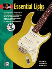 Cover of: Essential Licks for Guitar (Basix Series)