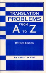 Cover of: Translation Problems from A to Z
