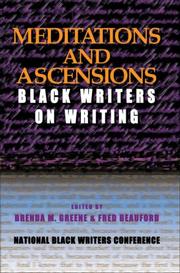 Cover of: Meditations and Ascension: Black Writers on Writing