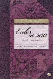Cover of: Euler at 300:  An Appreciation (Spectrum)