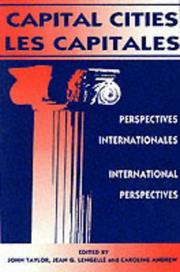 Cover of: Capital Cities: Perspectives International/Les Capitales : Internationales Perspectives