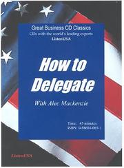 Cover of: How to Delegate