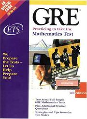 Cover of: GRE by Educational Testing Service.