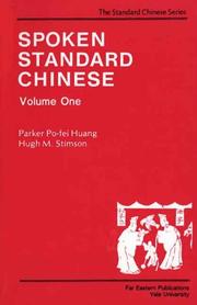 Cover of: Spoken Standard Chinese, Volume One: Audio Program (Far Eastern Publications Series)