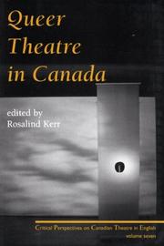Cover of: Queer Theatre (Critical Perspectives on Canadian Theatre in English)