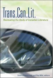 Cover of: Trans.Can.Lit: Resituating the Study of Canadian Literature