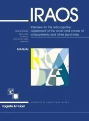 Cover of: IRAOS Manual by Heinz Hafner