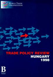 Trade Policy Review, Hungary, 1998 (Trade Policy Review) by World Trade Organization