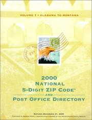 Cover of: National Five Digit Zip Code and Post Office Directory, 2000 (National Five Digit Zip Code and Post Office Directory) by United States Postal Service, Bernan Press