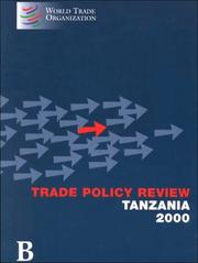 Cover of: Trade Policy Review: Tanzania 2000 (Trade Policy Review)