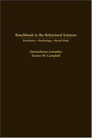 Cover of: Benchbook In The Behavioral Sciences: Psychiatry-Psychology-Social Work