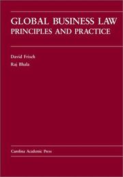 Cover of: Global Business Law by David Frisch, Raj Bhala