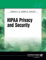 Cover of: HIPAA Privacy and Security