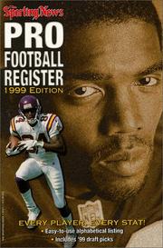 Cover of: The Sporting News Pro Football Register: 1999 (Pro Football Register)