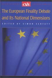 Cover of: The European Finality Debate and Its National Dimensions (Significant Issues Series, No. 1.)