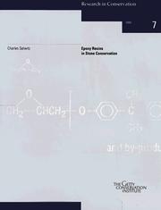 Cover of: Epoxy Resins in Stone Consolidation (Research in Conservation, 7)