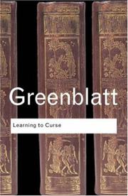 Cover of: Learning to Curse by Stephen Greenblatt
