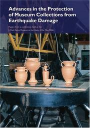 Cover of: Advances in the Protection of Museum Collections from Earthquake Damage by Jerry Podany