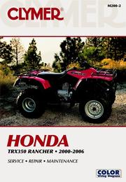 Cover of: Honda Trx350 Rancher 2000-2006