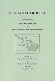 Cover of: Haemodoraceae (Flora Neotropica Monograph No. 61) | Paul J. M. Maas