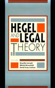 Cover of: Hegel and legal theory