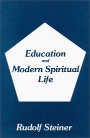 Cover of: Education and Modern Spiritual Life