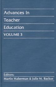 Cover of: Advances in Teacher Education, Volume 3: (Advances in Teacher Education)
