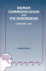 Cover of: Human Communication and Its Disorders, Volume 3 by Harris Winitz